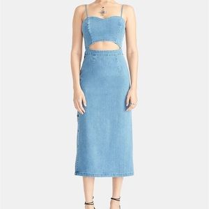 RACHEL Rachel Roy Denim Dress Cut Out